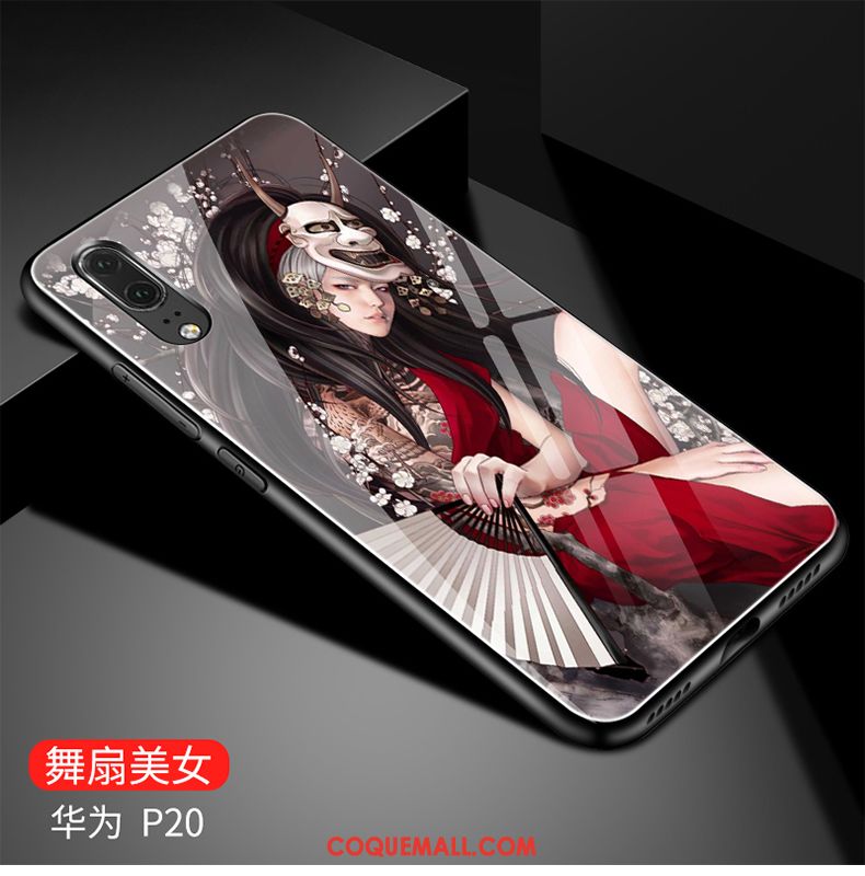 Étui Huawei P20 Tout Compris Couvercle Arrière Miroir, Coque Huawei P20 Tempérer Téléphone Portable