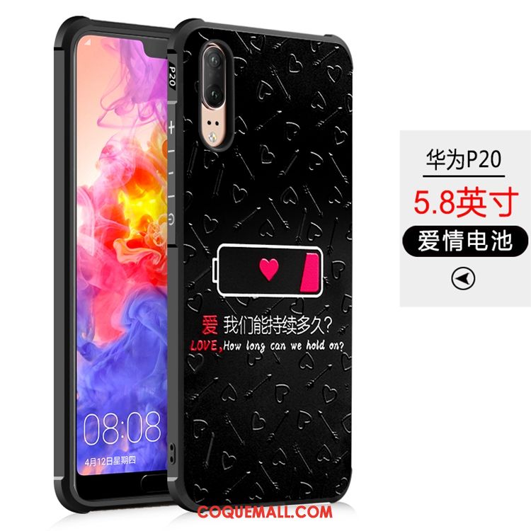 Étui Huawei P20 Tout Compris Téléphone Portable Gaufrage, Coque Huawei P20 Incassable Ballon