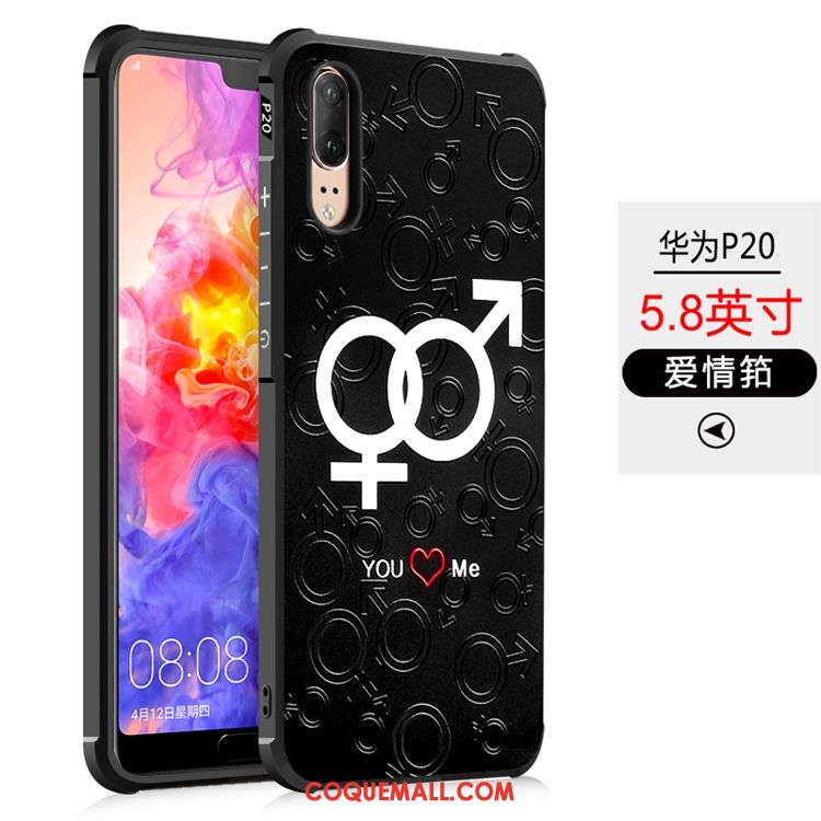 Étui Huawei P20 Tout Compris Téléphone Portable Gaufrage, Coque Huawei P20 Incassable Ballon