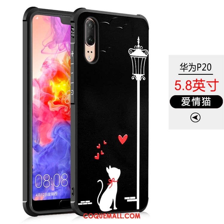 Étui Huawei P20 Tout Compris Téléphone Portable Gaufrage, Coque Huawei P20 Incassable Ballon