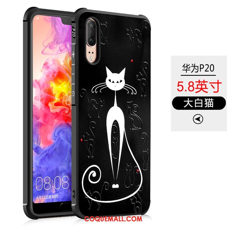 Étui Huawei P20 Tout Compris Téléphone Portable Gaufrage, Coque Huawei P20 Incassable Ballon