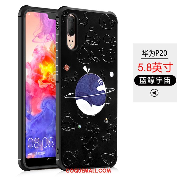 Étui Huawei P20 Tout Compris Téléphone Portable Gaufrage, Coque Huawei P20 Incassable Ballon