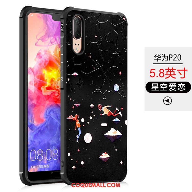 Étui Huawei P20 Tout Compris Téléphone Portable Gaufrage, Coque Huawei P20 Incassable Ballon