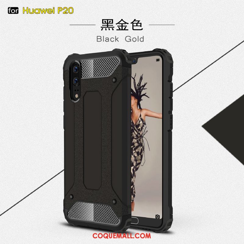 Étui Huawei P20 Trois Défenses Accessoires Blanc, Coque Huawei P20 Ballon Pu