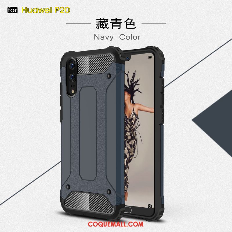 Étui Huawei P20 Trois Défenses Accessoires Blanc, Coque Huawei P20 Ballon Pu