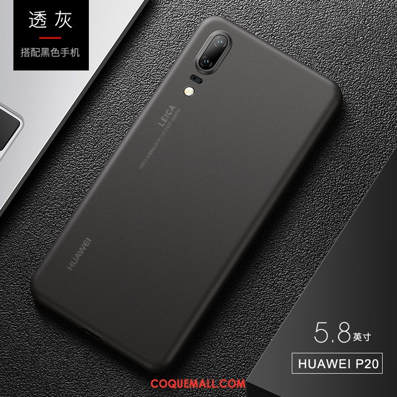 Étui Huawei P20 Très Mince Fluide Doux Nouveau, Coque Huawei P20 Élégant Transparent Nackte Farbe