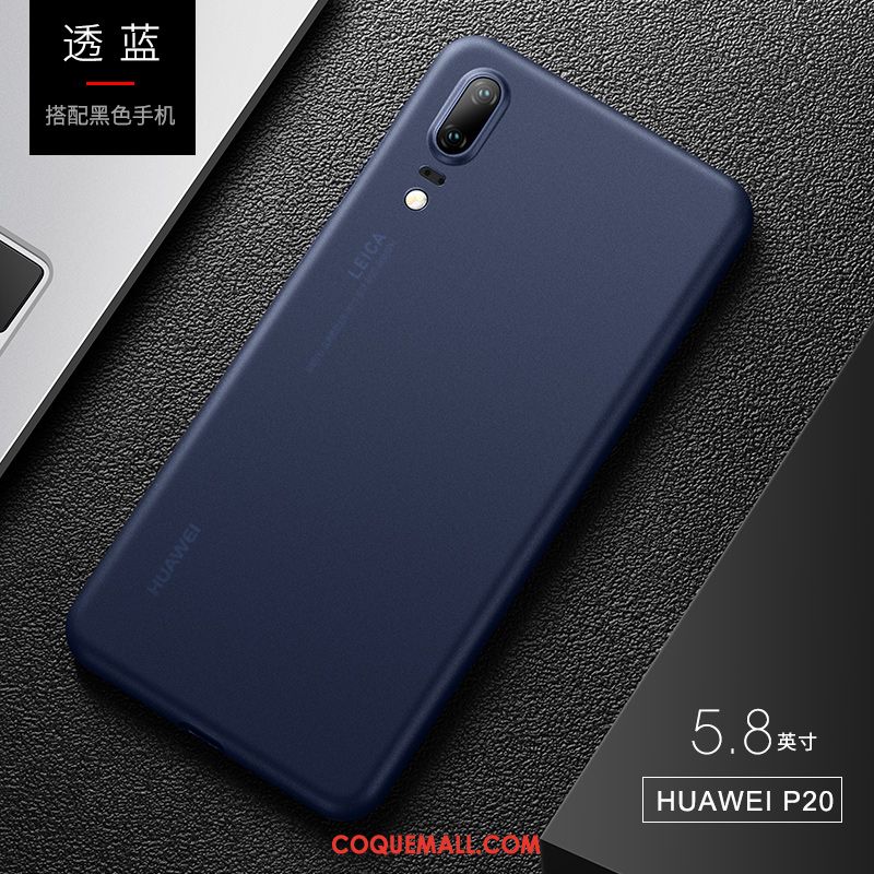 Étui Huawei P20 Très Mince Fluide Doux Nouveau, Coque Huawei P20 Élégant Transparent Nackte Farbe