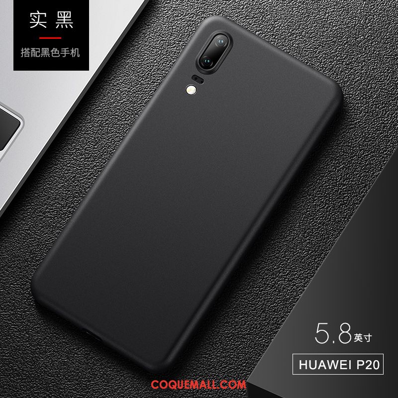 Étui Huawei P20 Très Mince Fluide Doux Nouveau, Coque Huawei P20 Élégant Transparent Nackte Farbe