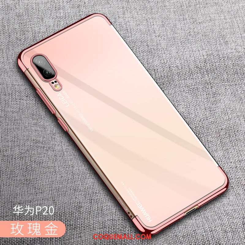 Étui Huawei P20 Très Mince Fluide Doux Nouveau, Coque Huawei P20 Élégant Transparent Nackte Farbe