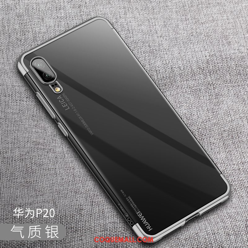 Étui Huawei P20 Très Mince Fluide Doux Nouveau, Coque Huawei P20 Élégant Transparent Nackte Farbe