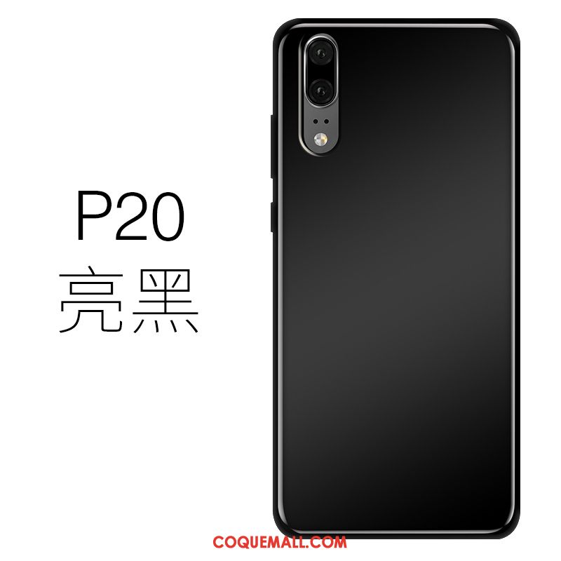 Étui Huawei P20 Très Mince Téléphone Portable Bleu, Coque Huawei P20 Silicone Verre