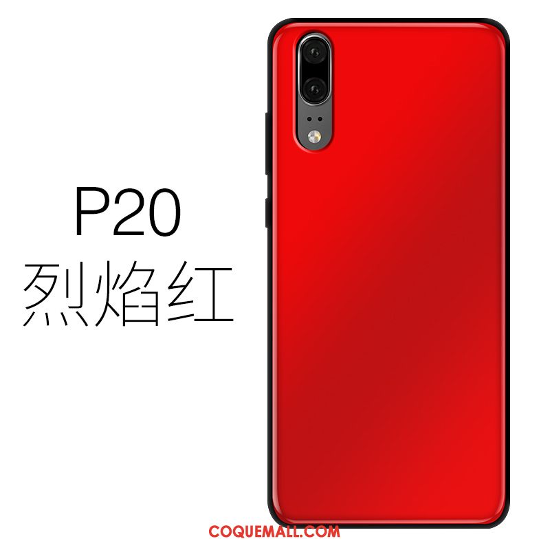 Étui Huawei P20 Très Mince Téléphone Portable Bleu, Coque Huawei P20 Silicone Verre