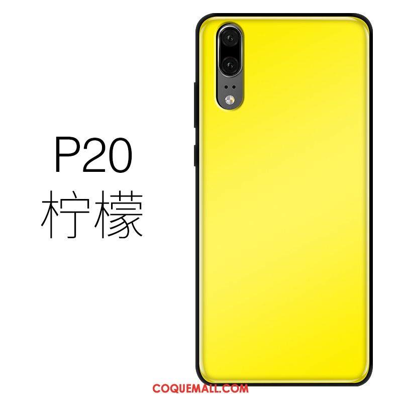 Étui Huawei P20 Très Mince Téléphone Portable Bleu, Coque Huawei P20 Silicone Verre