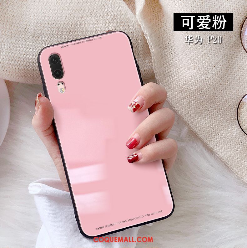 Étui Huawei P20 Téléphone Portable Blanc Blanc, Coque Huawei P20 Verre