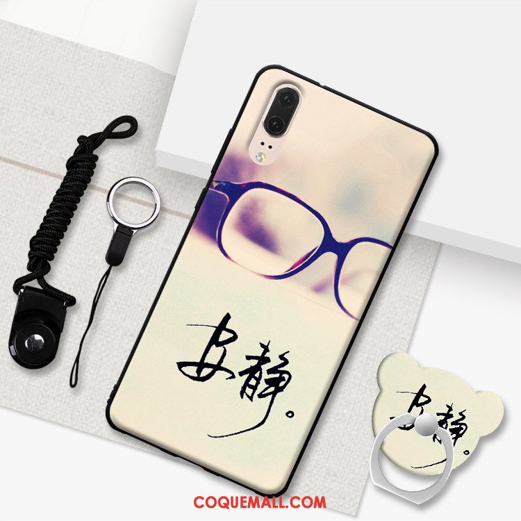 Étui Huawei P20 Téléphone Portable Fluide Doux Cou Suspendu, Coque Huawei P20 Dessin Animé Tout Compris