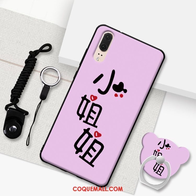 Étui Huawei P20 Téléphone Portable Fluide Doux Cou Suspendu, Coque Huawei P20 Dessin Animé Tout Compris