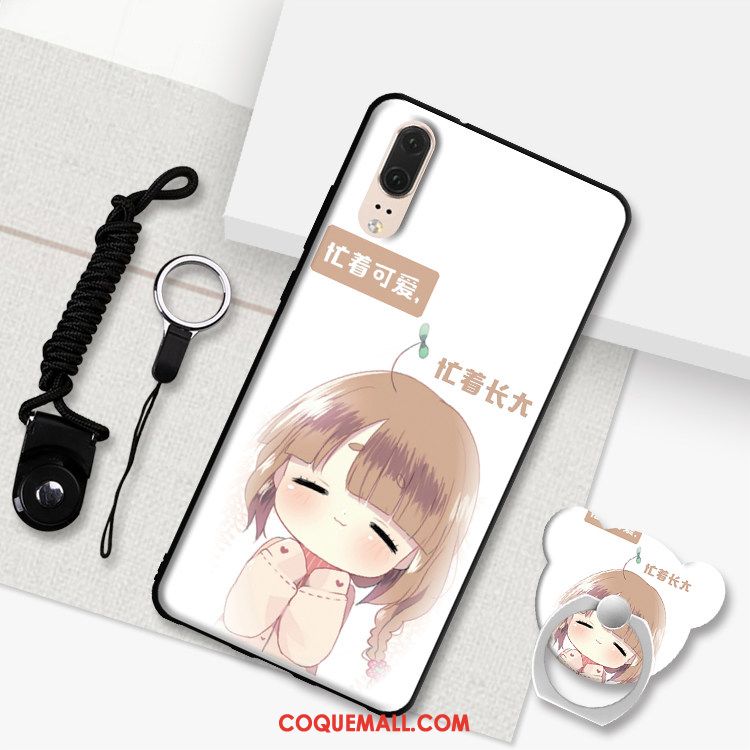 Étui Huawei P20 Téléphone Portable Fluide Doux Cou Suspendu, Coque Huawei P20 Dessin Animé Tout Compris