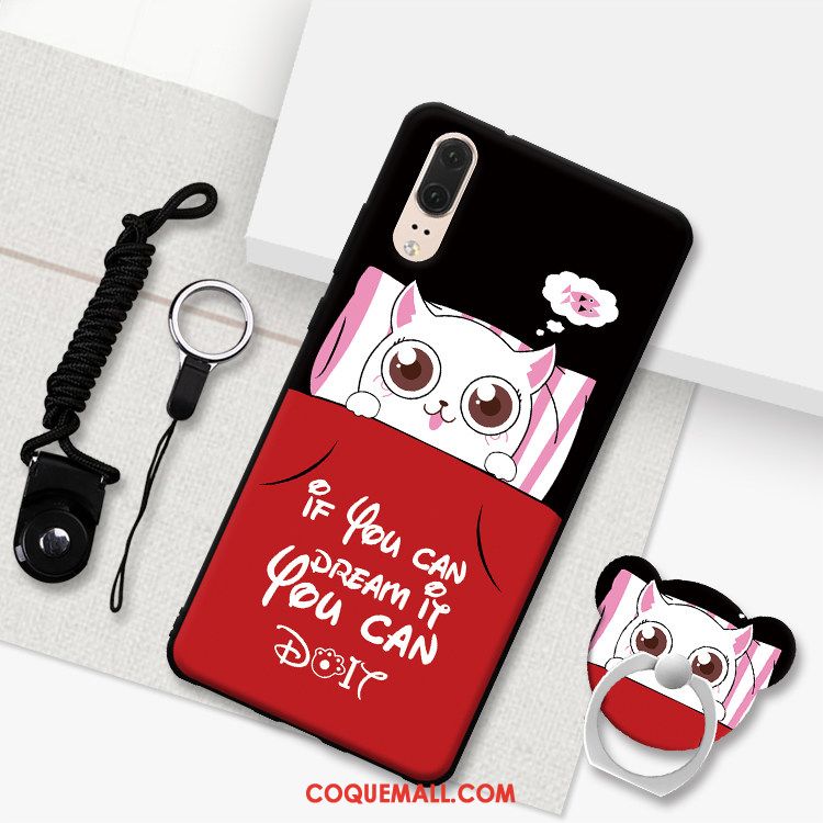 Étui Huawei P20 Téléphone Portable Fluide Doux Cou Suspendu, Coque Huawei P20 Dessin Animé Tout Compris