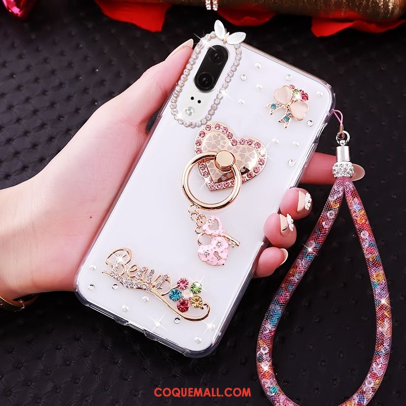 Étui Huawei P20 Téléphone Portable Rose Mode, Coque Huawei P20 Tendance Noir