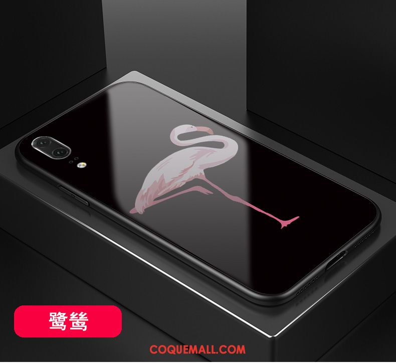 Étui Huawei P20 Téléphone Portable Rouge Verre, Coque Huawei P20 Incassable Difficile
