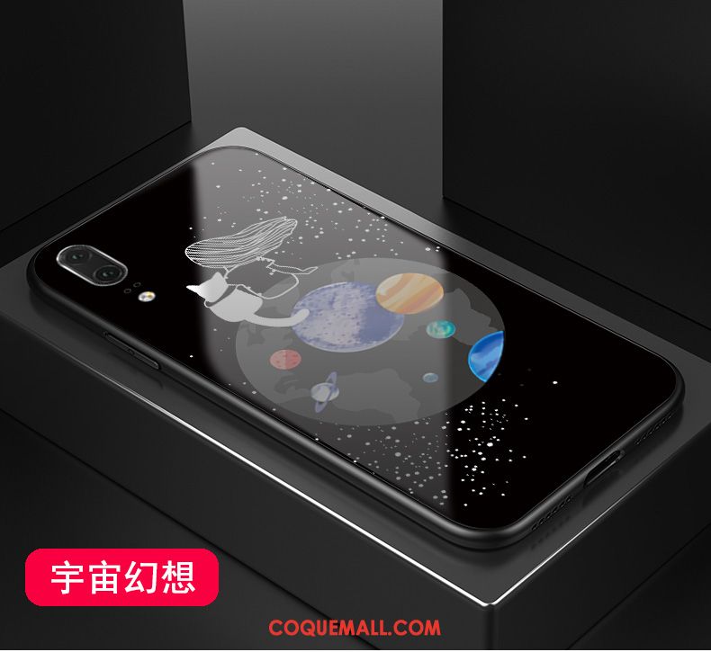 Étui Huawei P20 Téléphone Portable Rouge Verre, Coque Huawei P20 Incassable Difficile