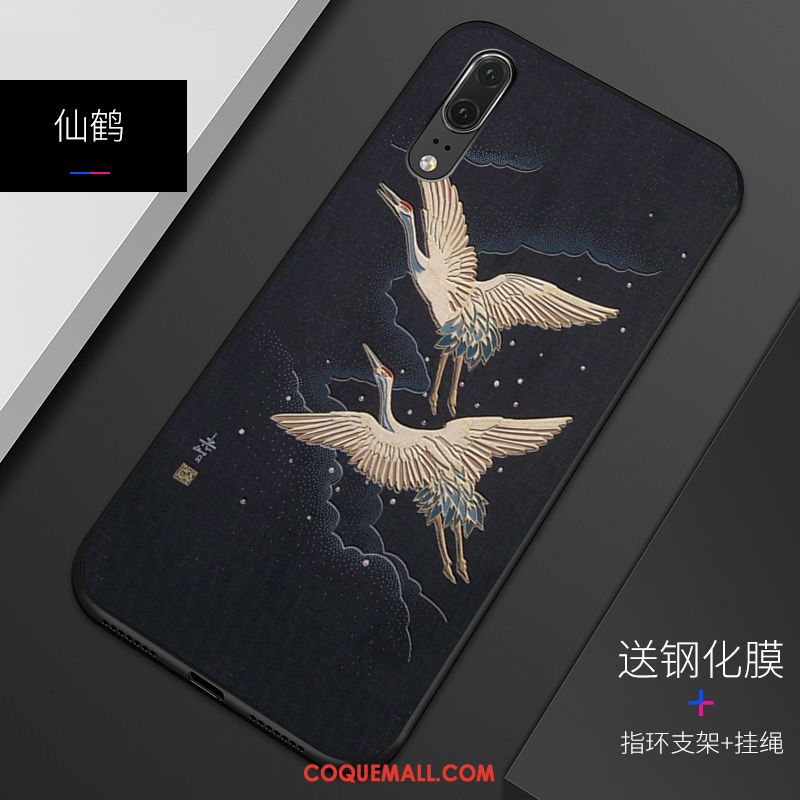 Étui Huawei P20 Vert Fluide Doux Téléphone Portable, Coque Huawei P20 Personnalisé Modèle