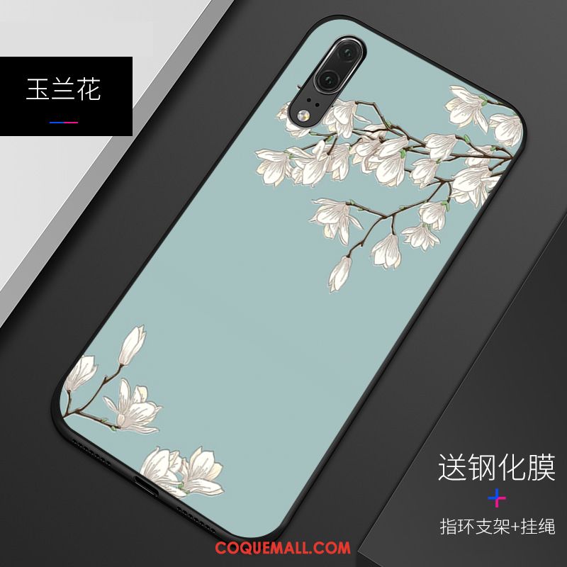 Étui Huawei P20 Vert Fluide Doux Téléphone Portable, Coque Huawei P20 Personnalisé Modèle