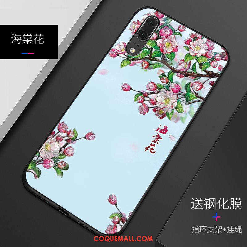 Étui Huawei P20 Vert Fluide Doux Téléphone Portable, Coque Huawei P20 Personnalisé Modèle