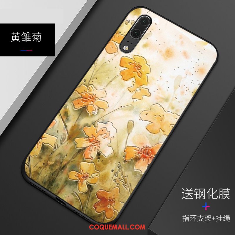 Étui Huawei P20 Vert Fluide Doux Téléphone Portable, Coque Huawei P20 Personnalisé Modèle