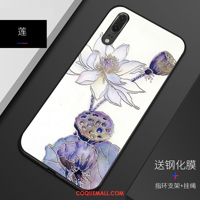 Étui Huawei P20 Vert Fluide Doux Téléphone Portable, Coque Huawei P20 Personnalisé Modèle