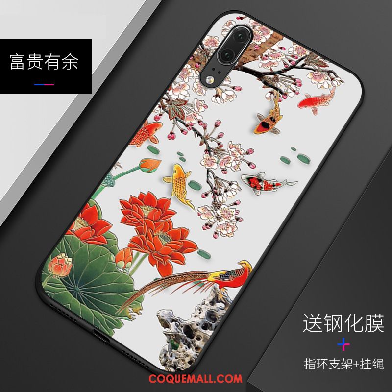 Étui Huawei P20 Vert Fluide Doux Téléphone Portable, Coque Huawei P20 Personnalisé Modèle