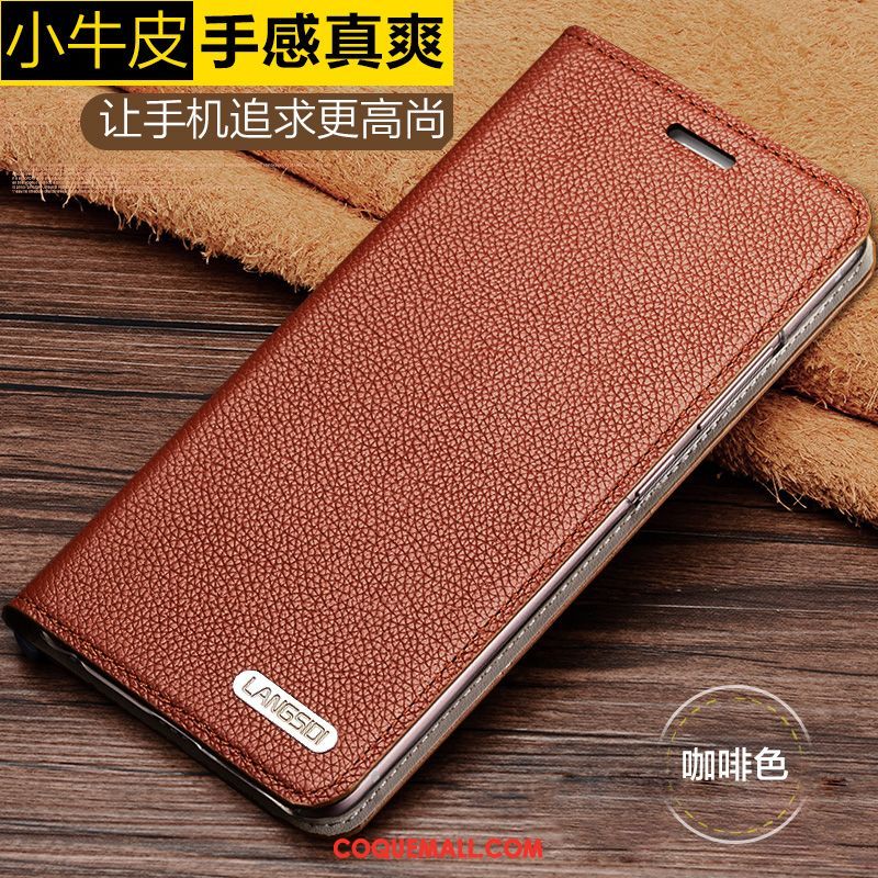 Étui Huawei P30 Carte Cuir Véritable Téléphone Portable, Coque Huawei P30 Luxe Bleu