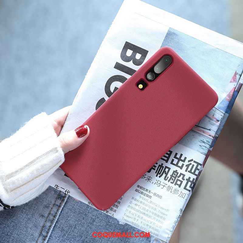 Étui Huawei P30 Couleur Unie Tendance Jeunesse, Coque Huawei P30 Protection Vent