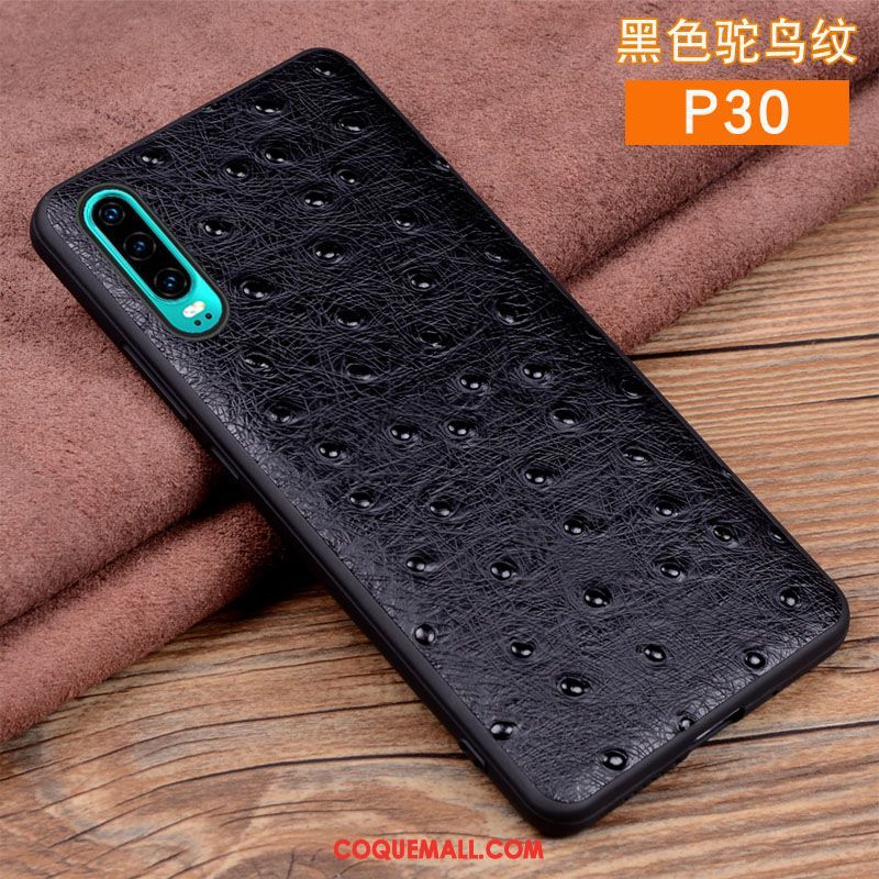 Étui Huawei P30 Cuir Véritable Crocodile Modèle Très Mince, Coque Huawei P30 En Cuir Marque De Tendance