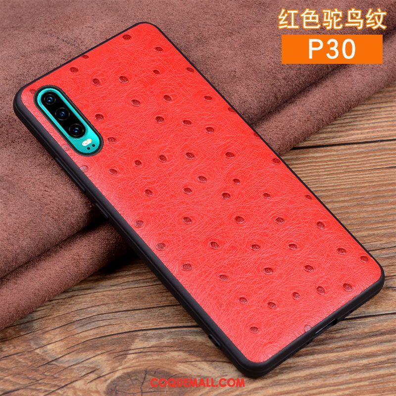 Étui Huawei P30 Cuir Véritable Crocodile Modèle Très Mince, Coque Huawei P30 En Cuir Marque De Tendance