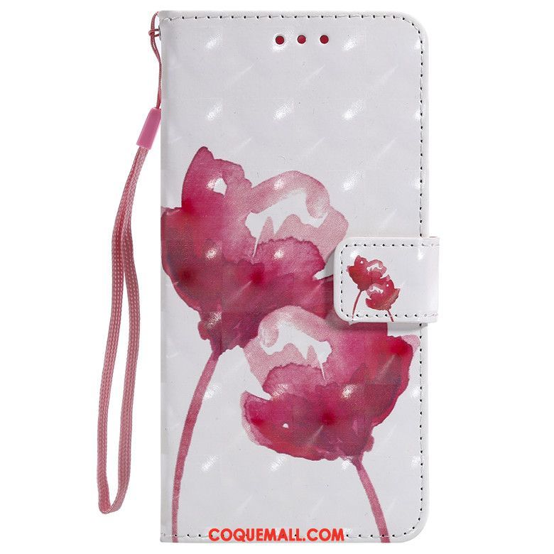 Étui Huawei P30 Dessin Animé Blanc Incassable, Coque Huawei P30 Silicone En Cuir