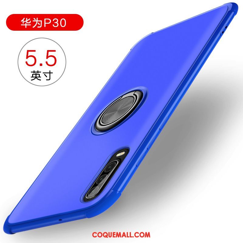 Étui Huawei P30 Délavé En Daim Anneau Ornements Suspendus, Coque Huawei P30 Silicone Tout Compris