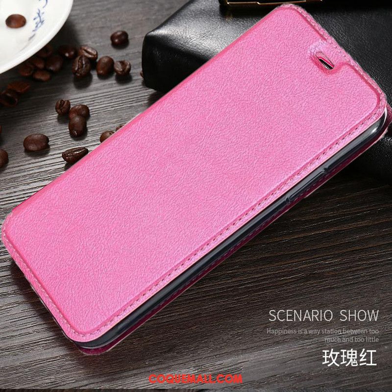 Étui Huawei P30 En Cuir Rose Protection, Coque Huawei P30 Business Incassable