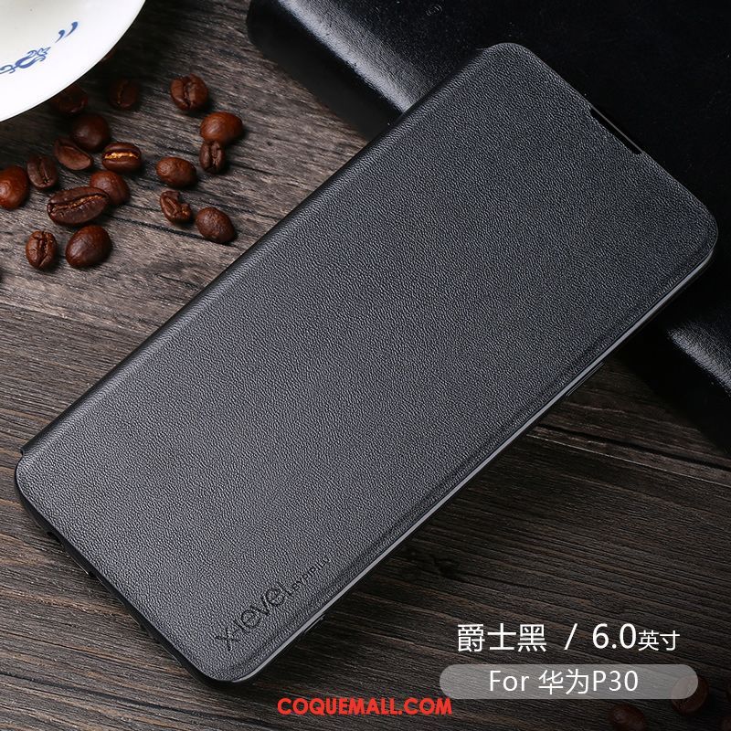 Étui Huawei P30 En Cuir Téléphone Portable Business, Coque Huawei P30 Tout Compris Incassable