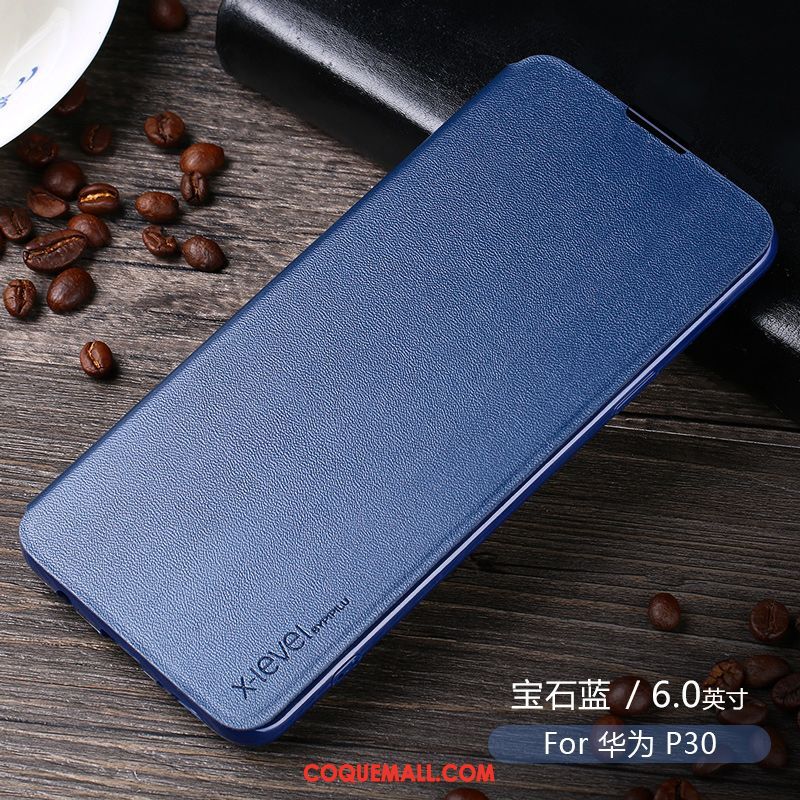 Étui Huawei P30 En Cuir Téléphone Portable Business, Coque Huawei P30 Tout Compris Incassable