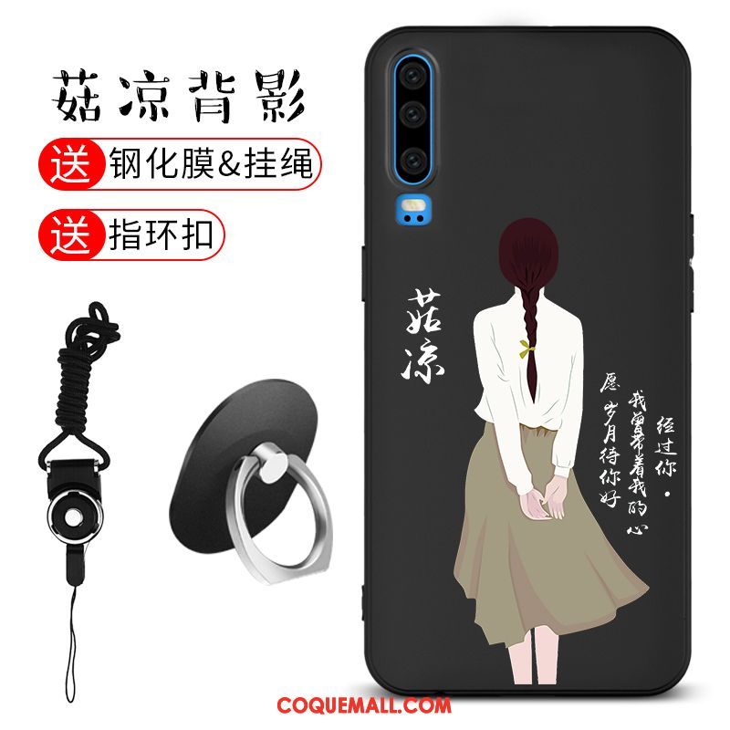 Étui Huawei P30 Fluide Doux Téléphone Portable Incassable, Coque Huawei P30 Délavé En Daim Silicone