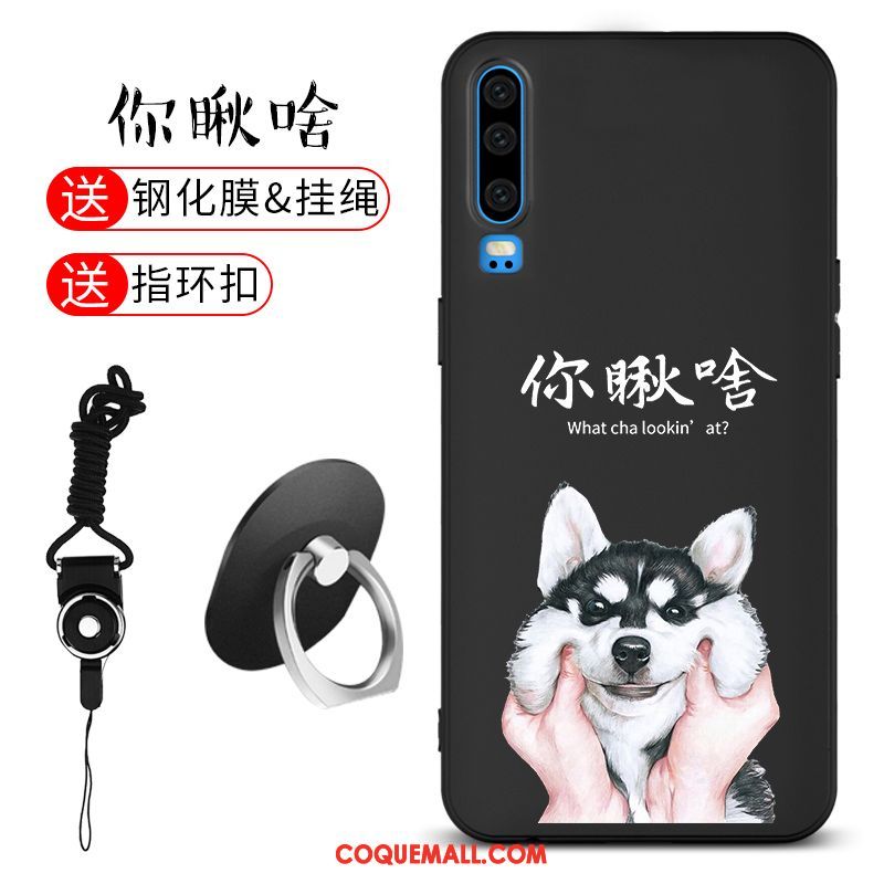 Étui Huawei P30 Fluide Doux Téléphone Portable Incassable, Coque Huawei P30 Délavé En Daim Silicone