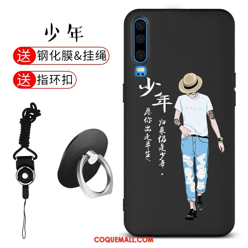 Étui Huawei P30 Fluide Doux Téléphone Portable Incassable, Coque Huawei P30 Délavé En Daim Silicone