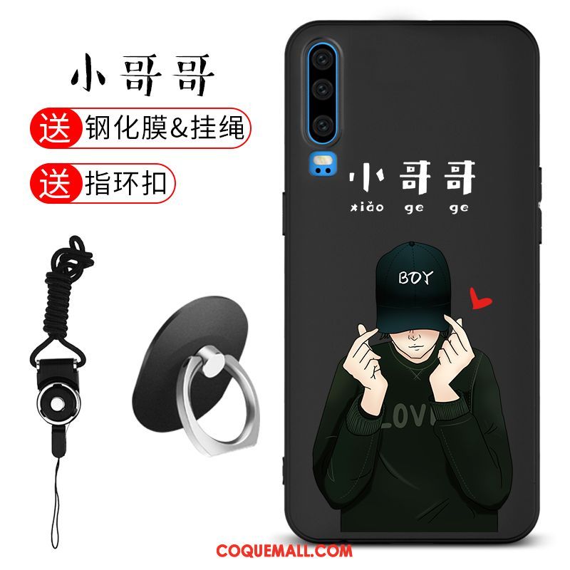 Étui Huawei P30 Fluide Doux Téléphone Portable Incassable, Coque Huawei P30 Délavé En Daim Silicone