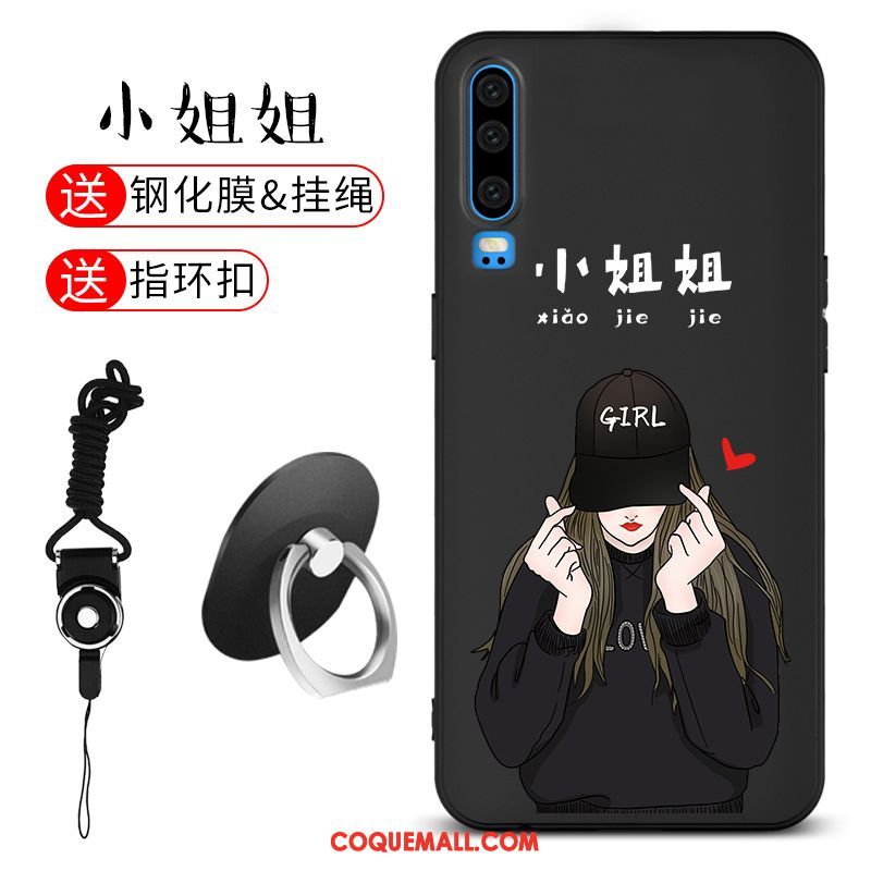 Étui Huawei P30 Fluide Doux Téléphone Portable Incassable, Coque Huawei P30 Délavé En Daim Silicone