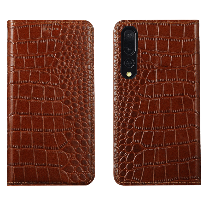 Étui Huawei P30 Incassable Modèle Fleurie Rouge, Coque Huawei P30 En Cuir Protection