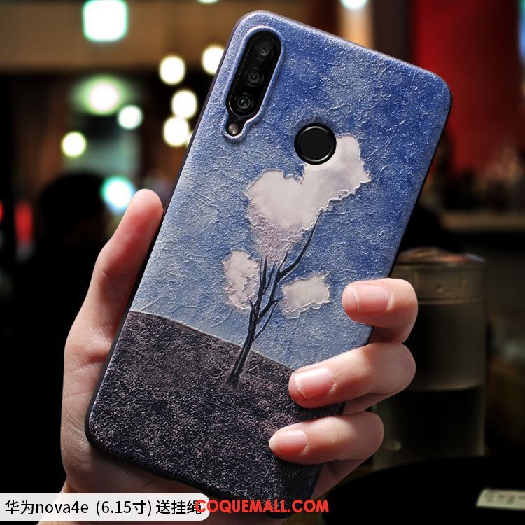 Étui Huawei P30 Lite Amoureux Ornements Suspendus Rose, Coque Huawei P30 Lite Tout Compris Silicone