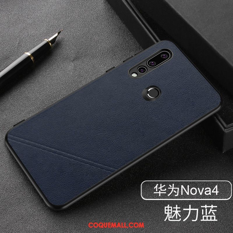 Étui Huawei P30 Lite Business Tout Compris Noir, Coque Huawei P30 Lite Qualité En Cuir