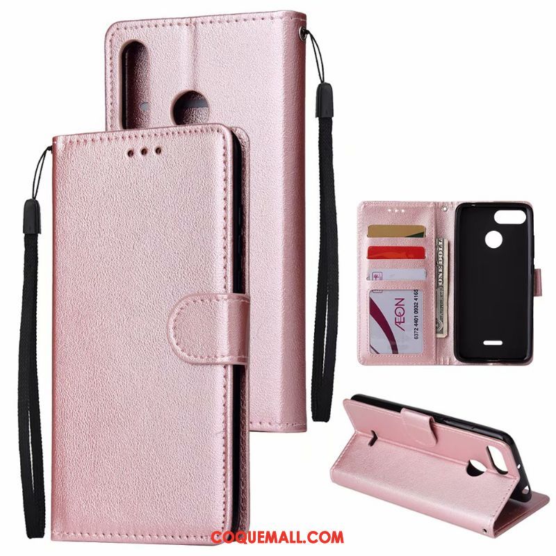 Étui Huawei P30 Lite Carte Clamshell En Cuir, Coque Huawei P30 Lite Téléphone Portable Vin Rouge