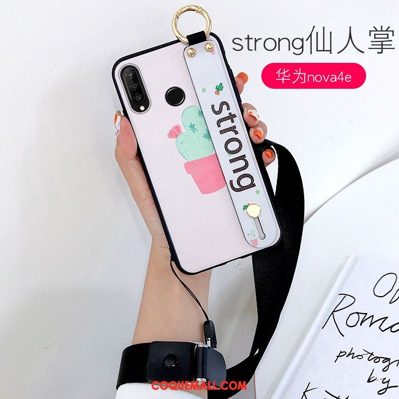 Étui Huawei P30 Lite Charmant Fluide Doux Cou Suspendu, Coque Huawei P30 Lite Rose Tout Compris